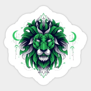 lion head golden Sticker